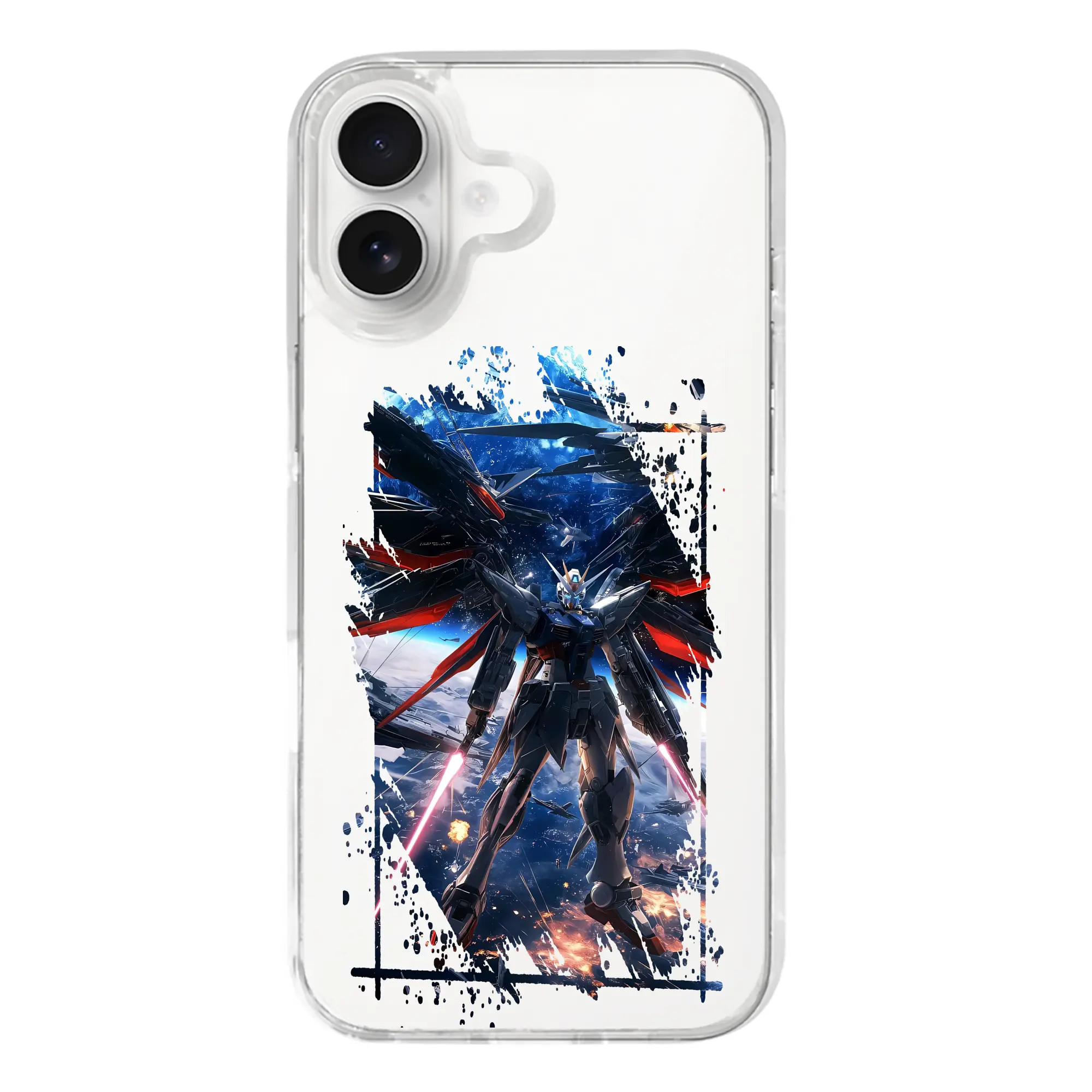 ガンダム グッズ,νガンダム - iPhone 17シリーズ 透明スマホケース – 薄型・耐衝撃・精密フィット保護カバー